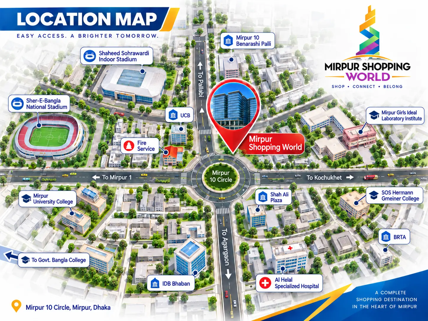 Mirpur Shopping World location map
